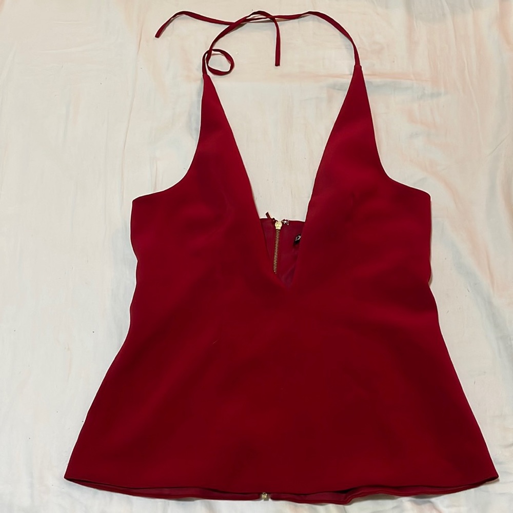 Red Express dressy halter style top